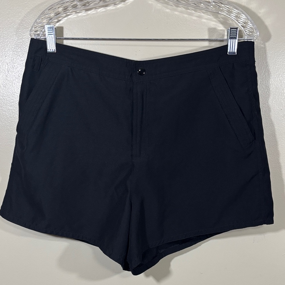 Croft & Barrow Black Casual Nylon Shorts Size 14